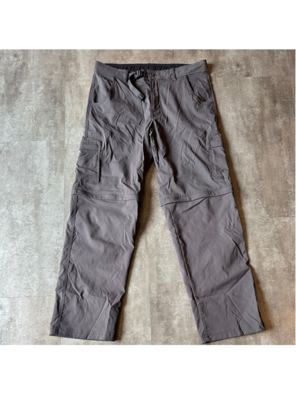 Prana Convertible Hiking Pants Men’s 34x32 Gray